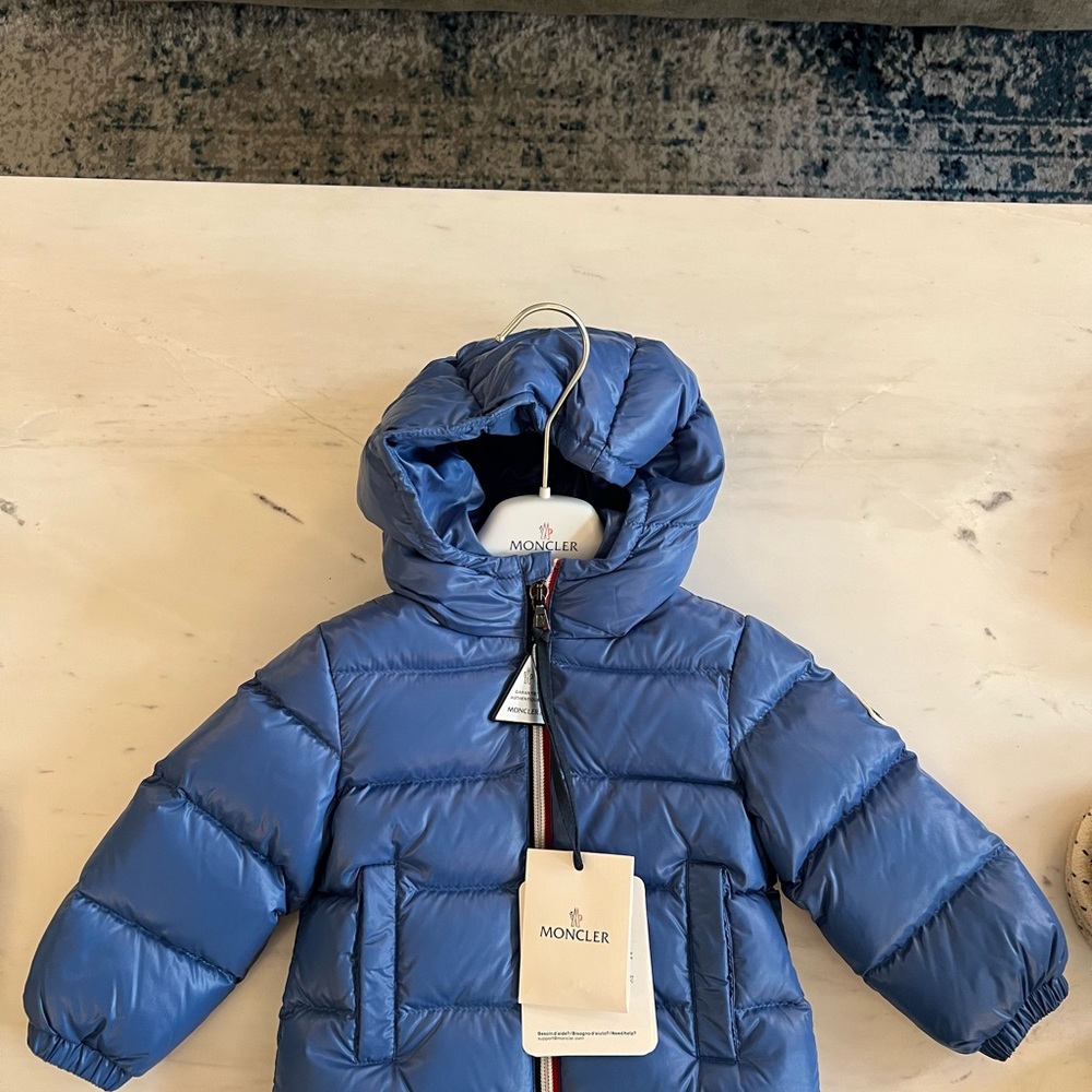 Moncler Enfant Baby Boys Down Padded New Aubert Jacket in Blue